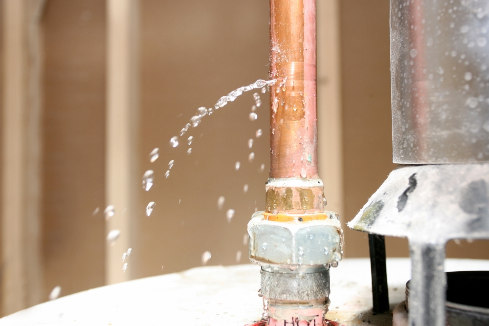 water leaking from a pipe